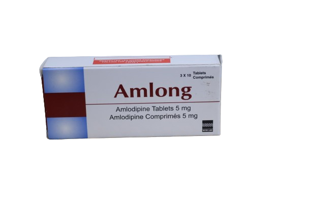 AMLODIPINE (AMLONG) 5MG TABLETS 30'S