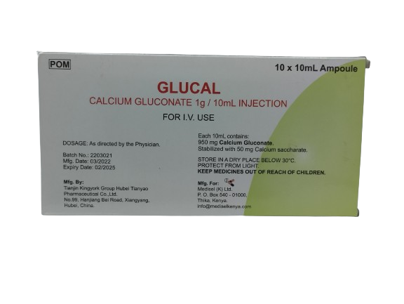 CALCIUM GLUCONATE INJECTION 10'S